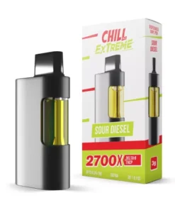 Chill Plus – Sour Diesel Disposable – D8, TCHP Blend – 2700X